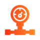 Orange Gas Lines Icon
